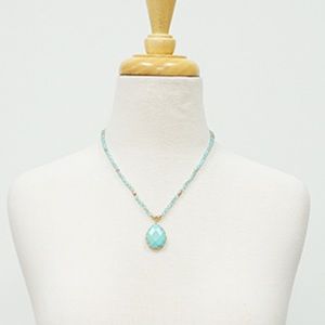 Semi-Precious Natural Stone Teardrop Pendant